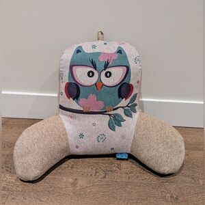 Owl Print Backrest Reading Pillow